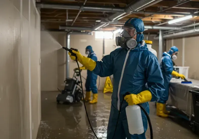 Basement Sanitization and Antimicrobial Treatment process in Lyons, NY