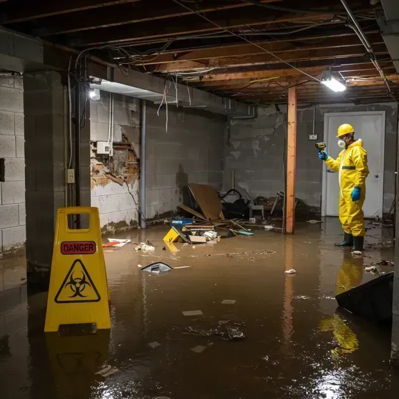 Flooded Basement Electrical Hazard in Lyons, NY Property